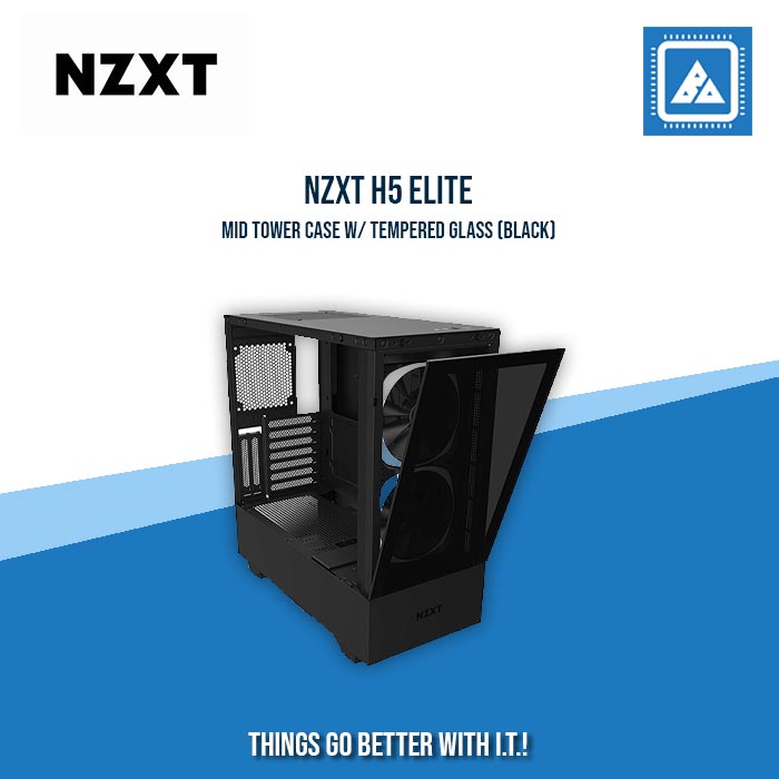 NZXT H5 ELITE MID TOWER CASE W/ TEMPERED GLASS (WHITE/BLACK) NZXT H5 ELITE MID TOWER CASE W/ TEMPERED GLASS (WHITE/BLACK)